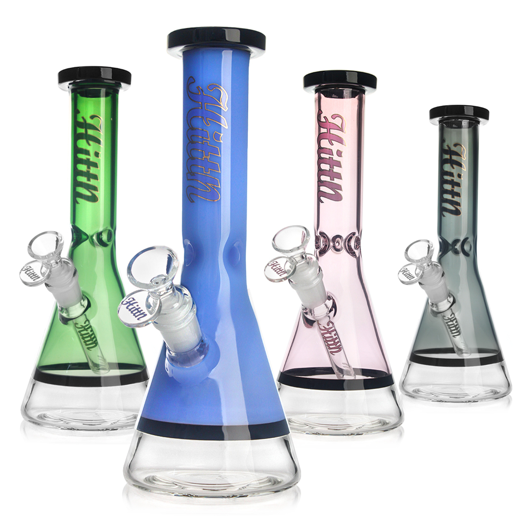 10'' Color Glass Beaker Bong with Ice Catcher