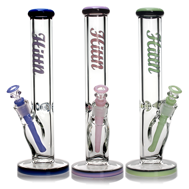 Hittn 9mm Thick Glass Straight Tube Bong 14 ''