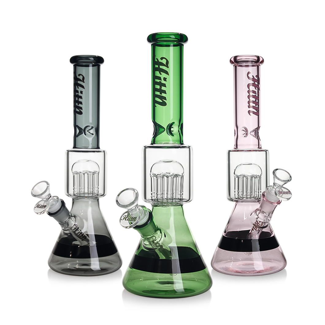 Hittn 8 Tree Arms Perc Color Glass Bong 12.5''