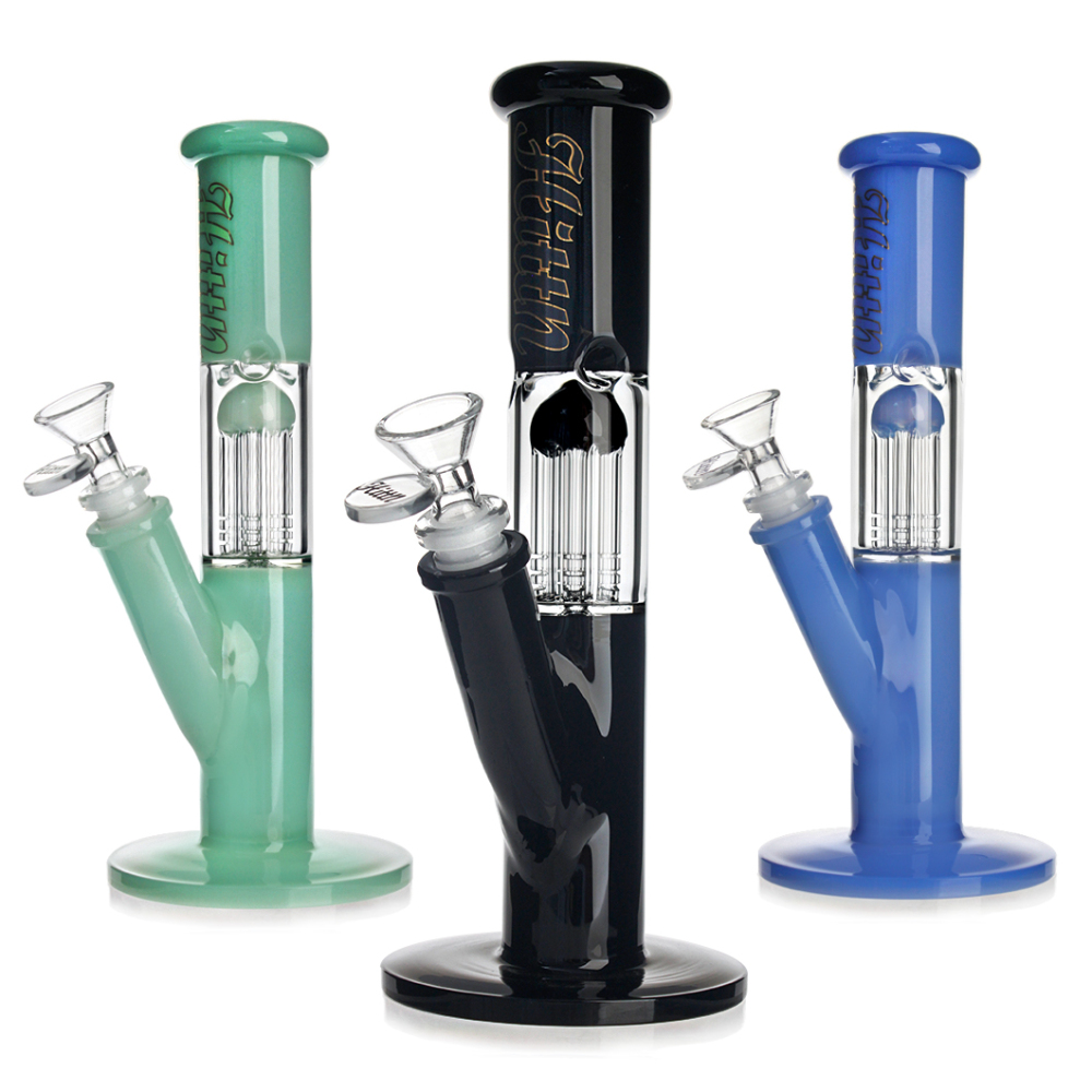 Hittn 6 Tree Arms Percolator Straight Bong 10''