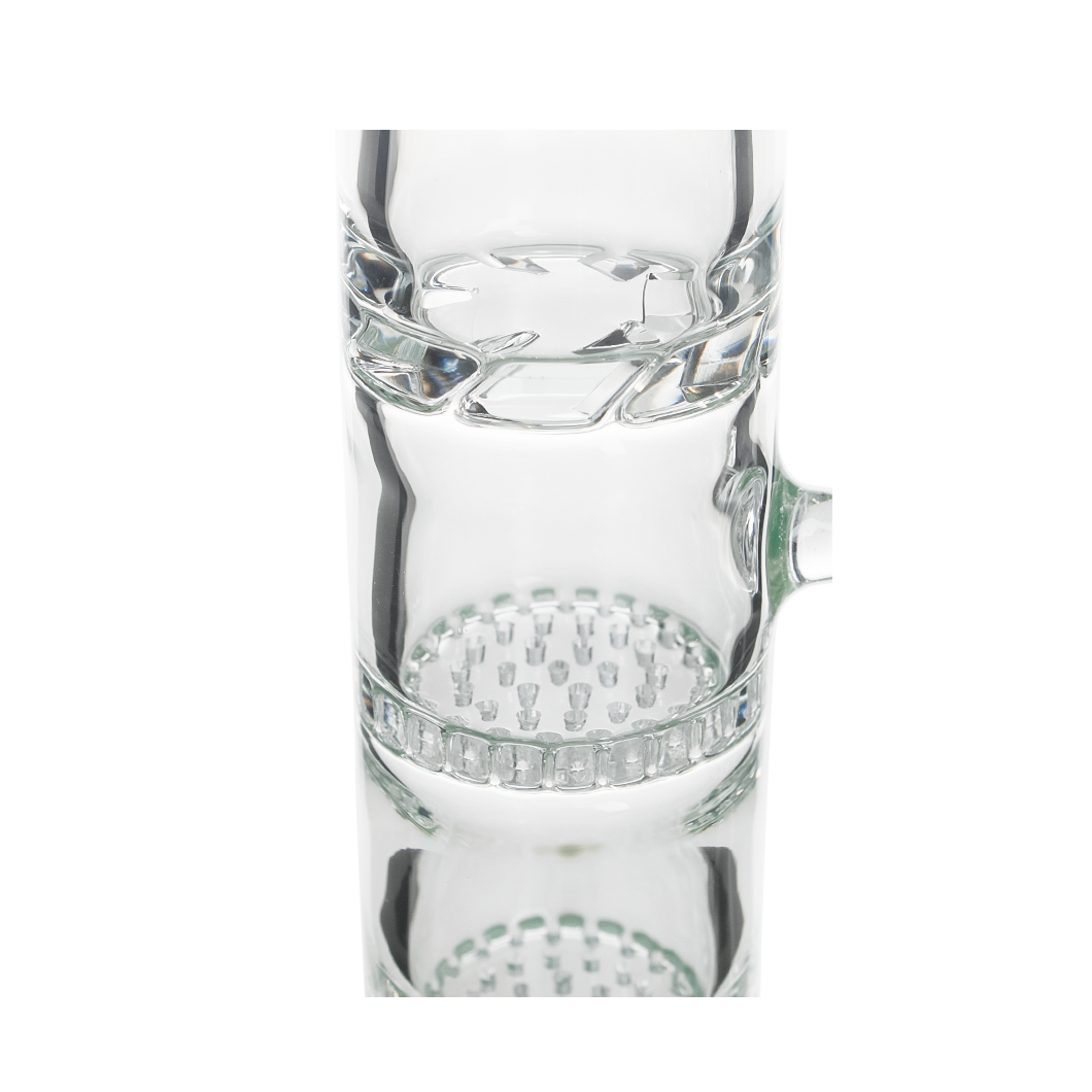 Hittn 10'' Straight Bong with Double Honeycome Perc & Turbine Perc