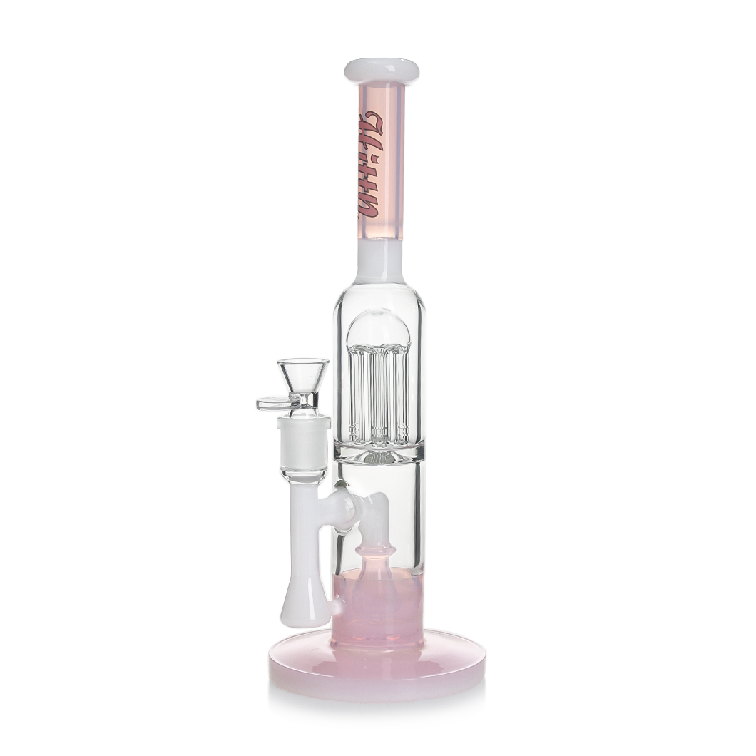 Hittn 13'' Milk Colors Glass Bong with Showerhead Perc & 6 Arms Tree Perc