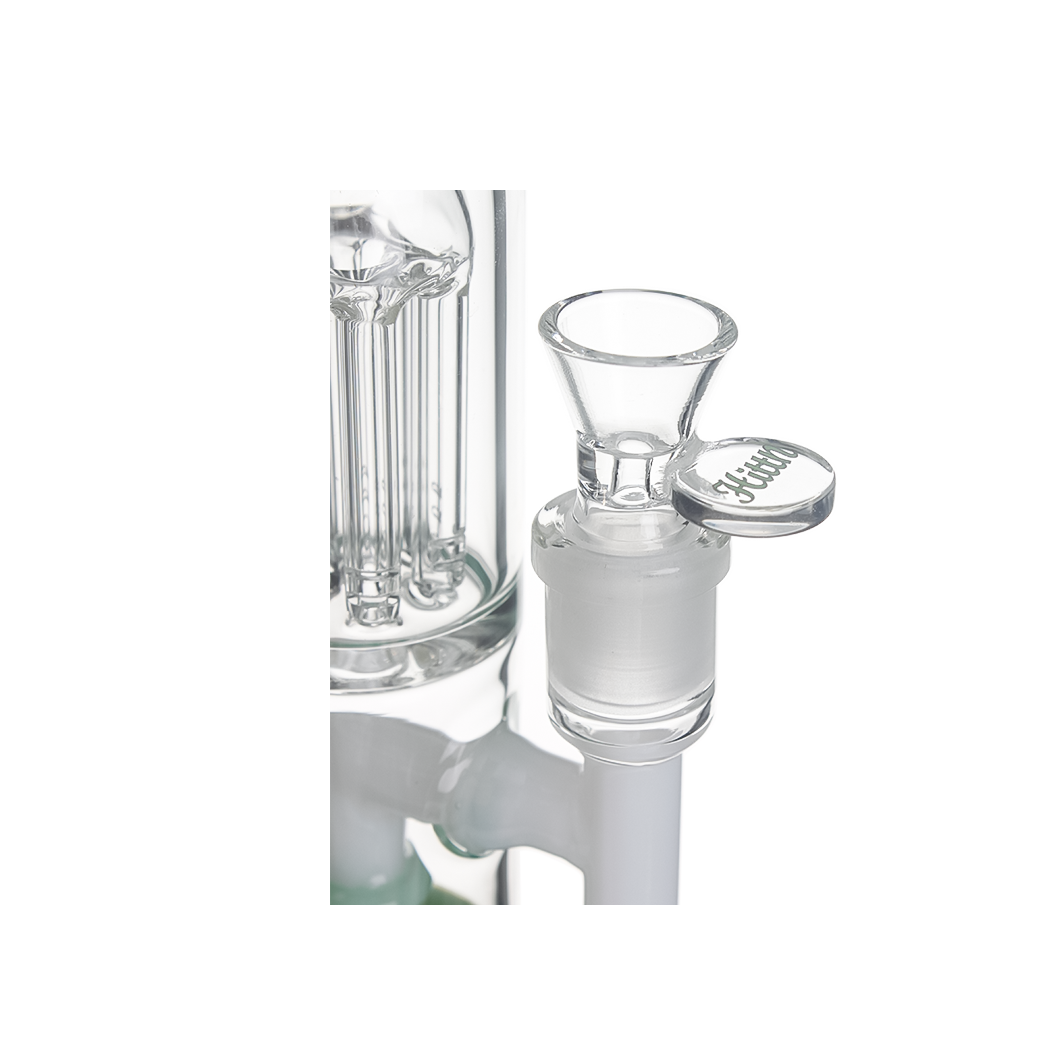 Hittn 13'' Milk Colors Glass Bong with Showerhead Perc & 6 Arms Tree Perc