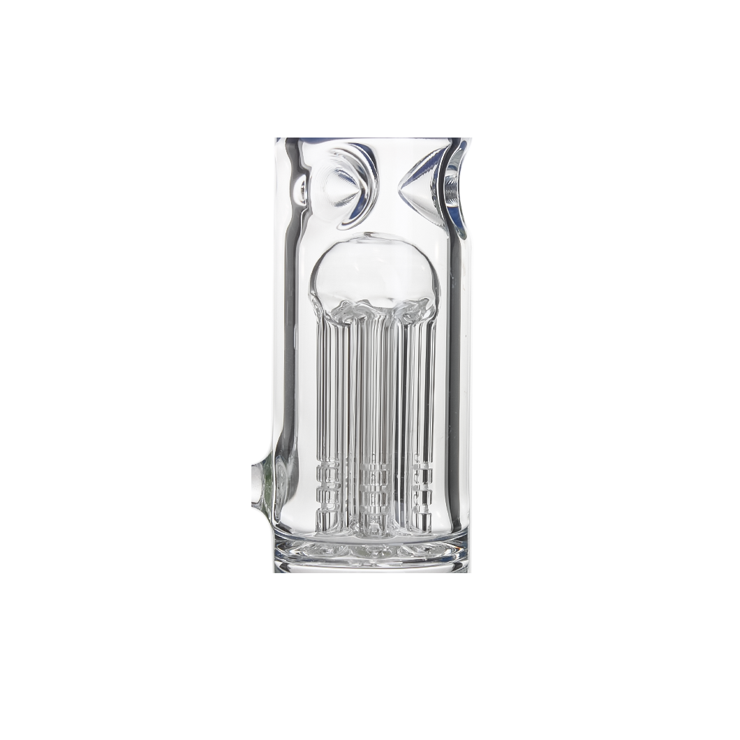 Hittn 10'' Straight Bong with Honeycomb Perc & 6 Arms Tree Perc