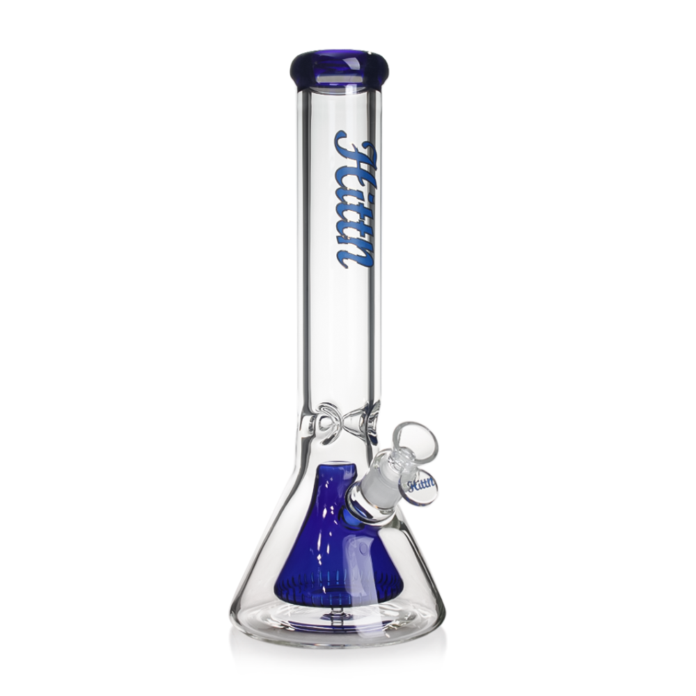 Hittn 13.5'' Pyramid Perc Beaker Bong with 18mm Joint