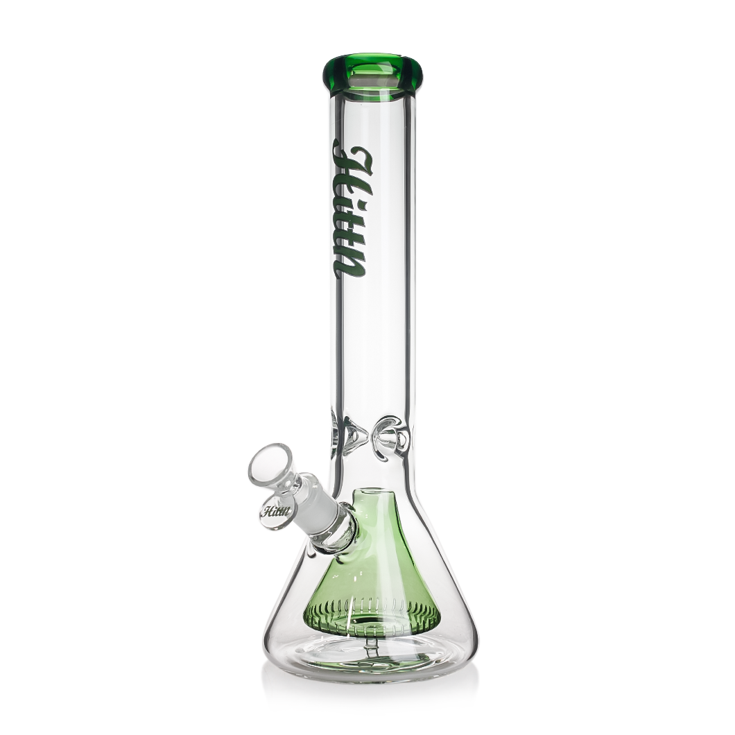 Hittn 13.5'' Pyramid Perc Beaker Bong with 18mm Joint