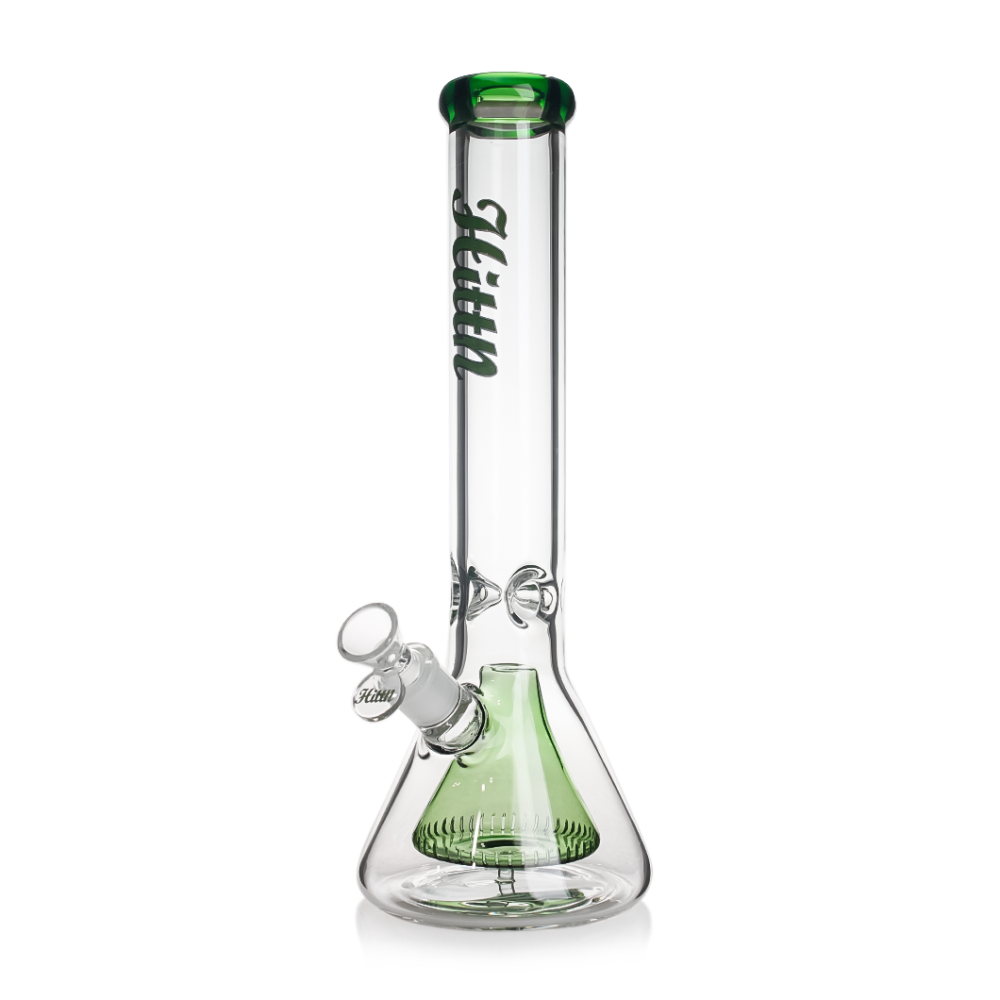 Hittn 13.5'' Pyramid Perc Beaker Bong with 18mm Joint