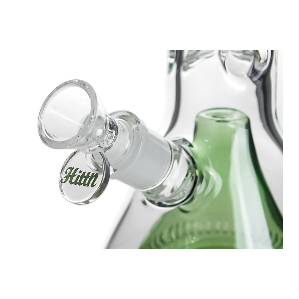 Hittn 13.5'' Pyramid Perc Beaker Bong with 18mm Joint