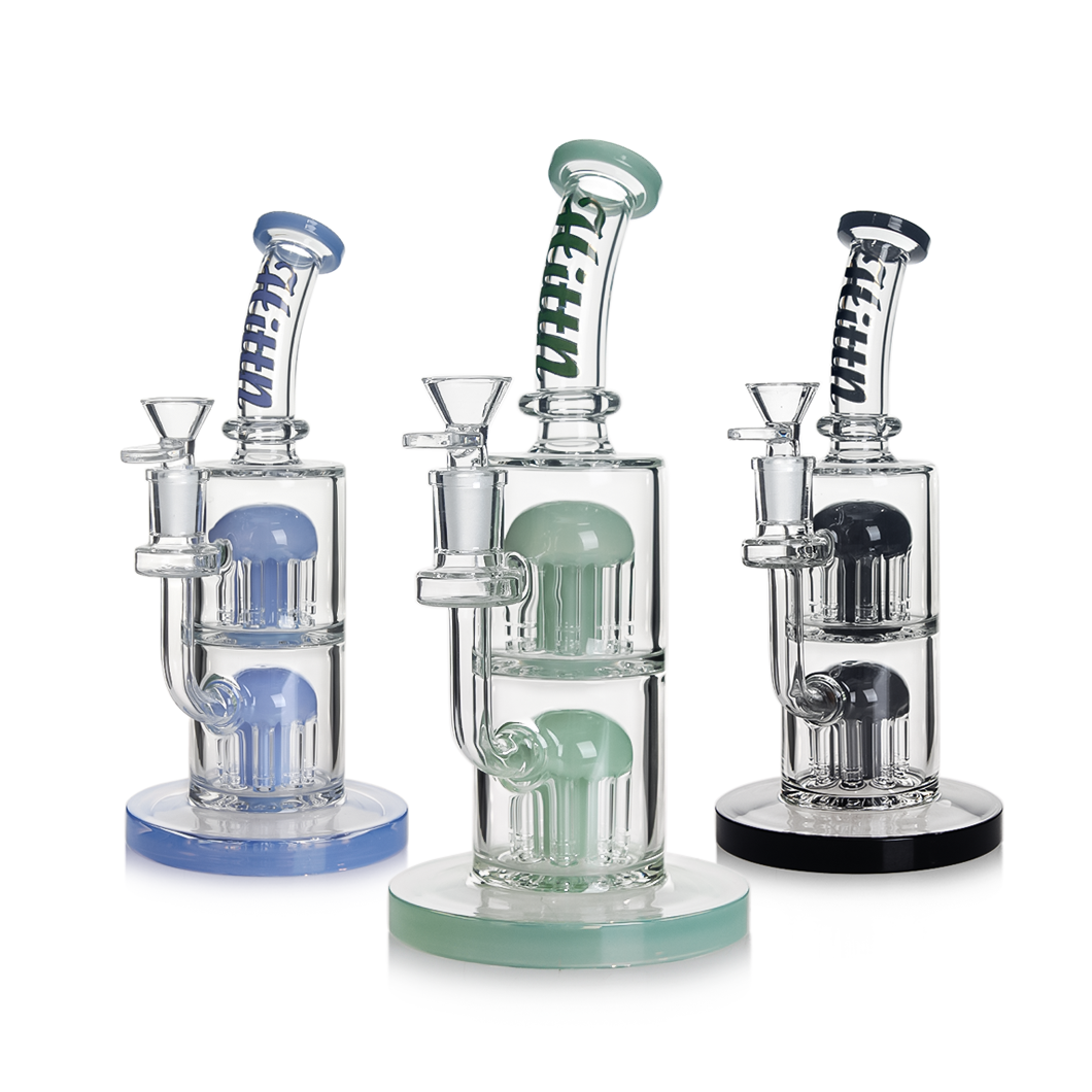 Hittn Double 8 Tree Arms Percolator Bong 10''