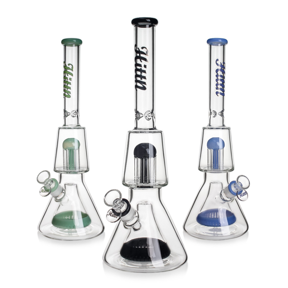 Hittn 8 Tree Arms Perc & Pyramid Perc Bong 14.6''