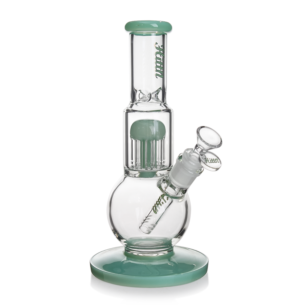 Hittn 8 Tree Arms Perc Bong with Round Bottom 10''