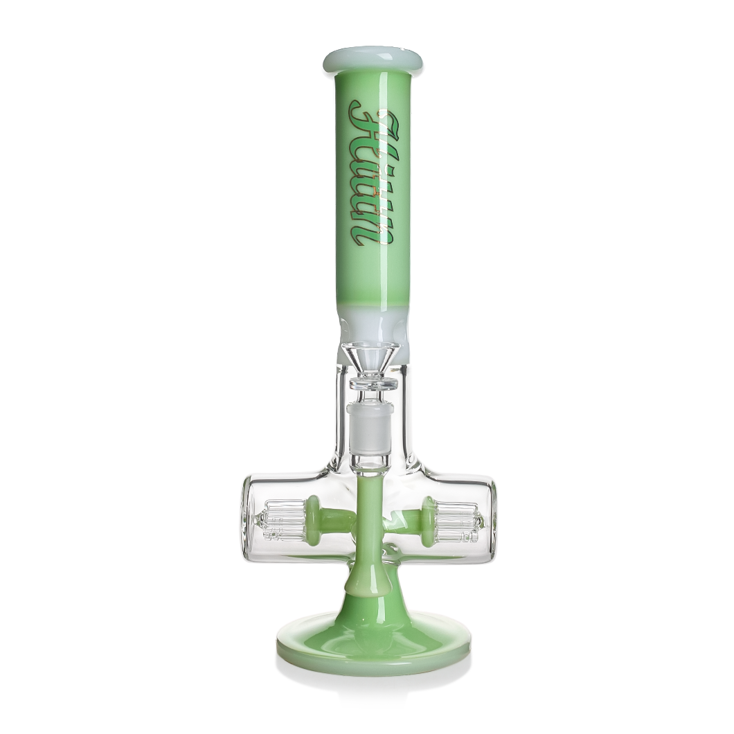 Hittn Milk Colors Double 6 Tree Arms Perc Bong 11.7‘’