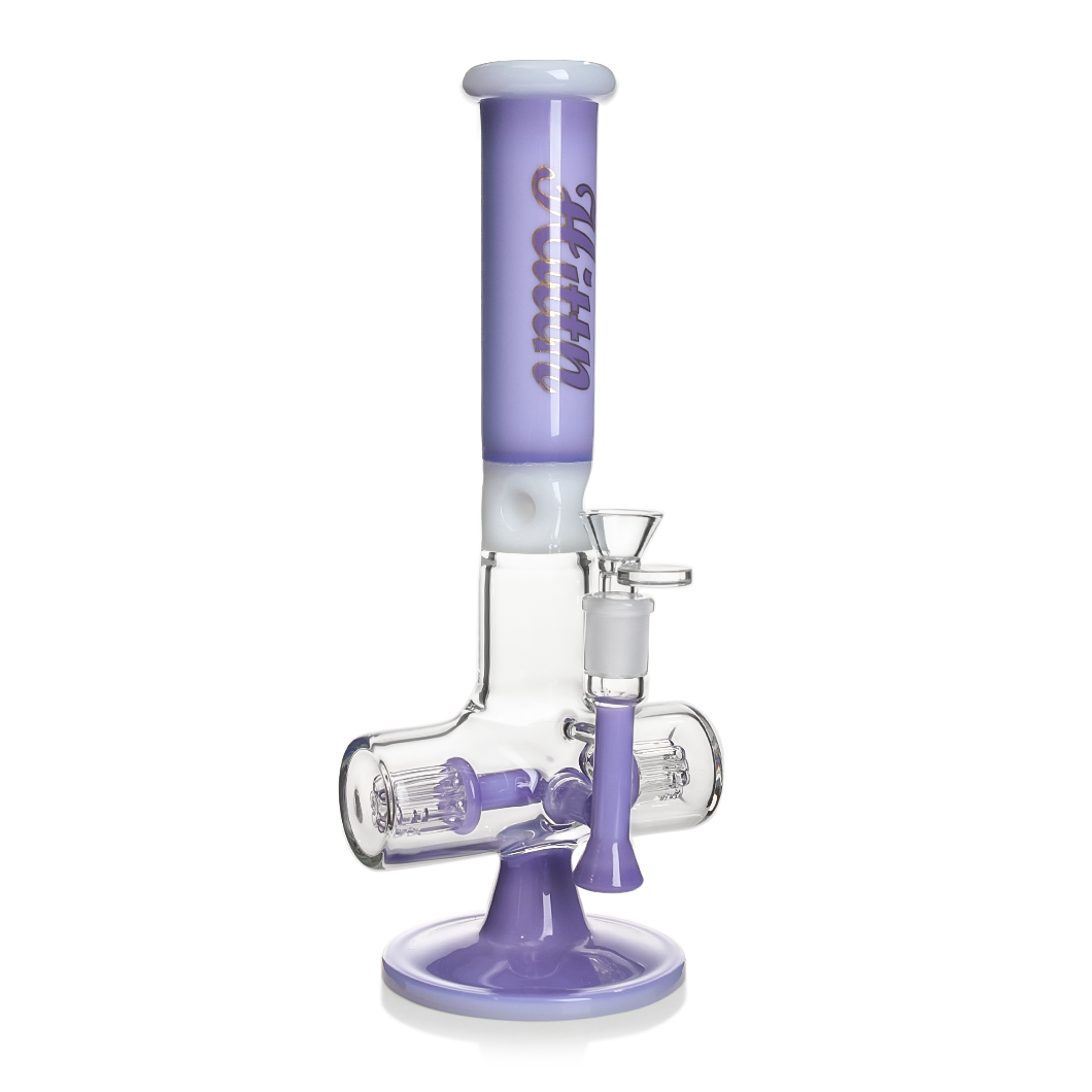 Hittn Milk Colors Double 6 Tree Arms Perc Bong 11.7‘’