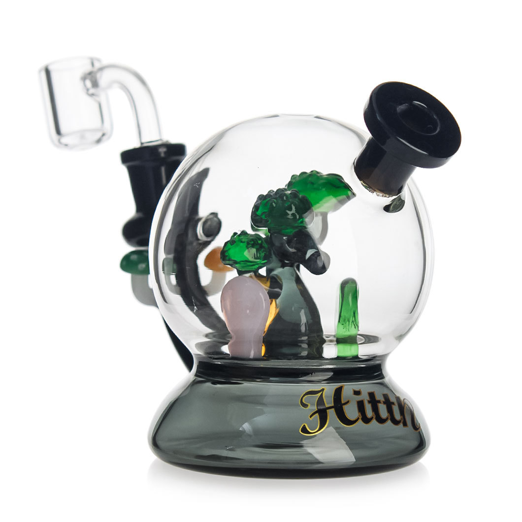 Hittn 4.5'' Mini Dab Rig with Greeting Pine Pec