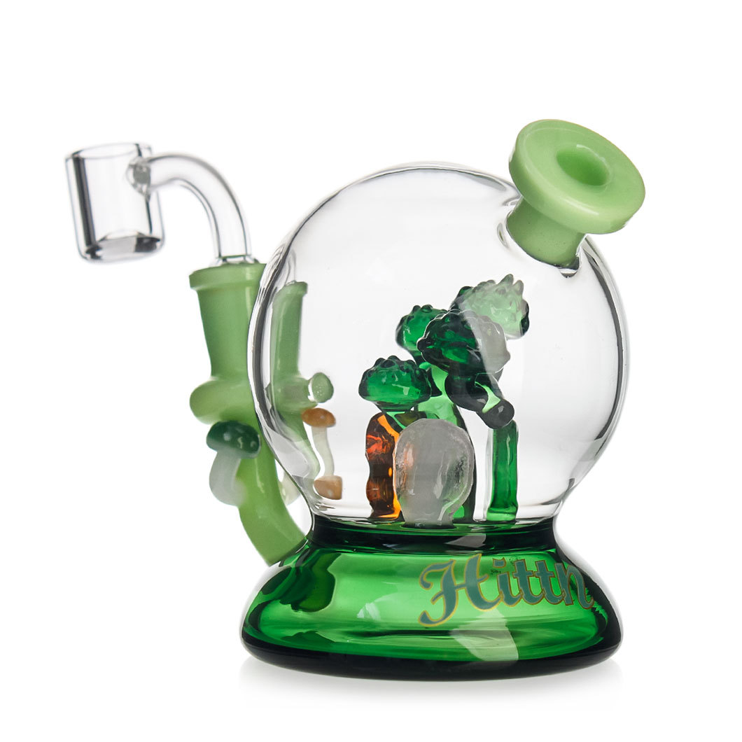 Hittn 4.5'' Mini Dab Rig with Greeting Pine Pec