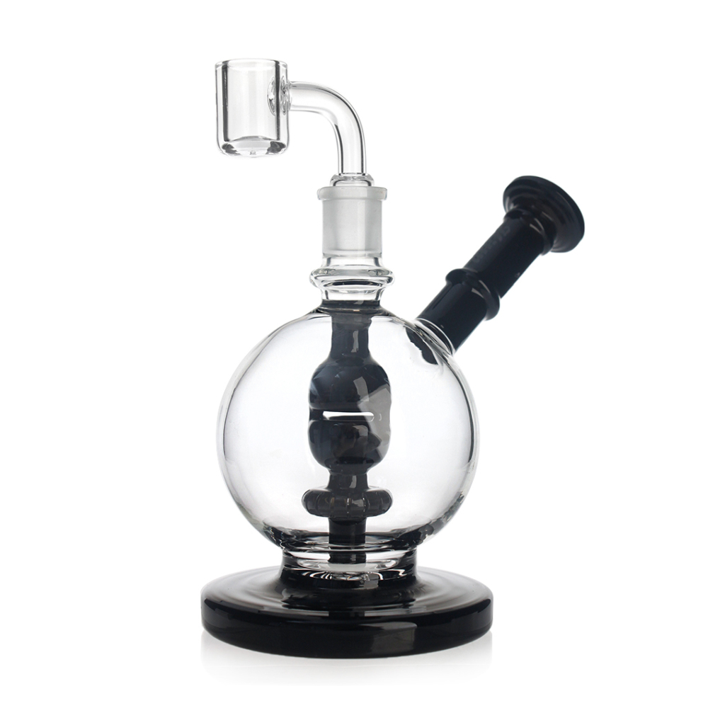 Hittn Glass Dab Rig with Egg Perc & Showerhead Perc 6''