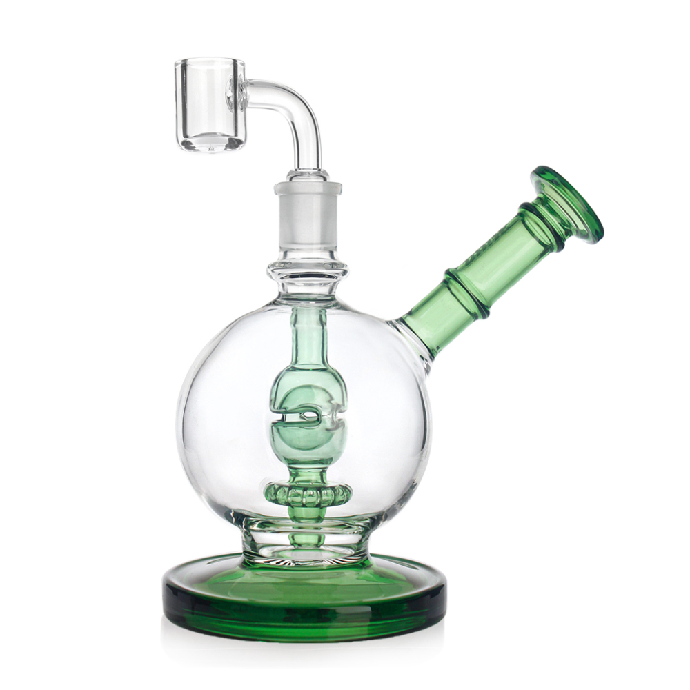 Hittn Glass Dab Rig with Egg Perc & Showerhead Perc 6''
