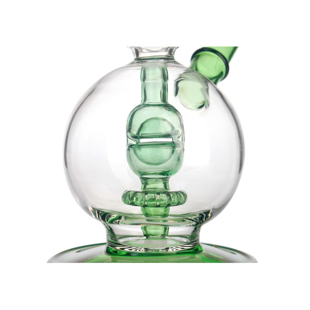 Hittn Glass Dab Rig with Egg Perc & Showerhead Perc 6''