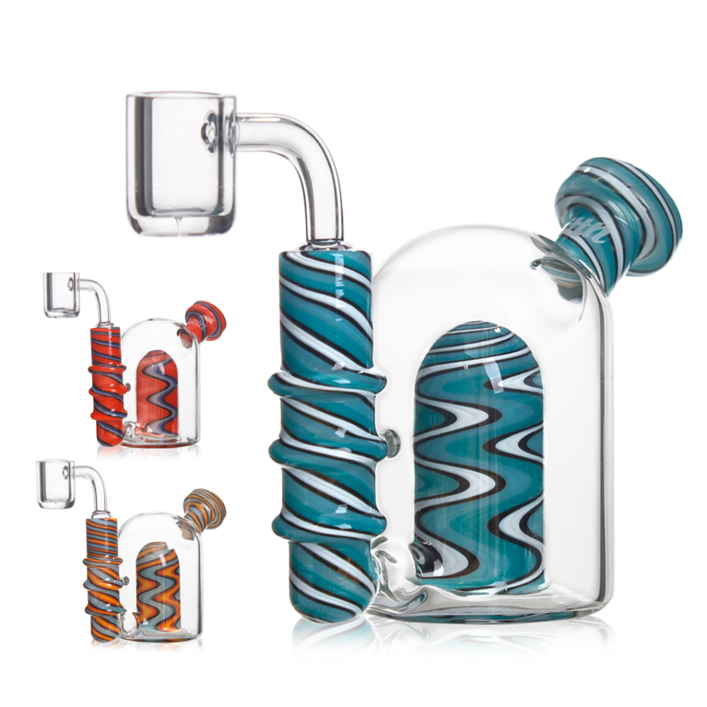Hittn Mini American Color Glass Dab Rig 4''