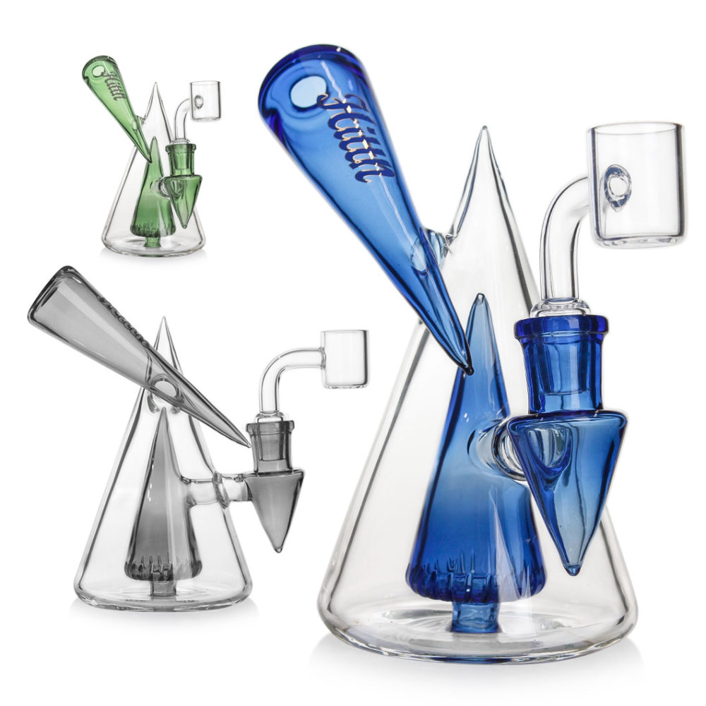 Hittn 6'' Recycler Dab Rig with Pyramid Perc