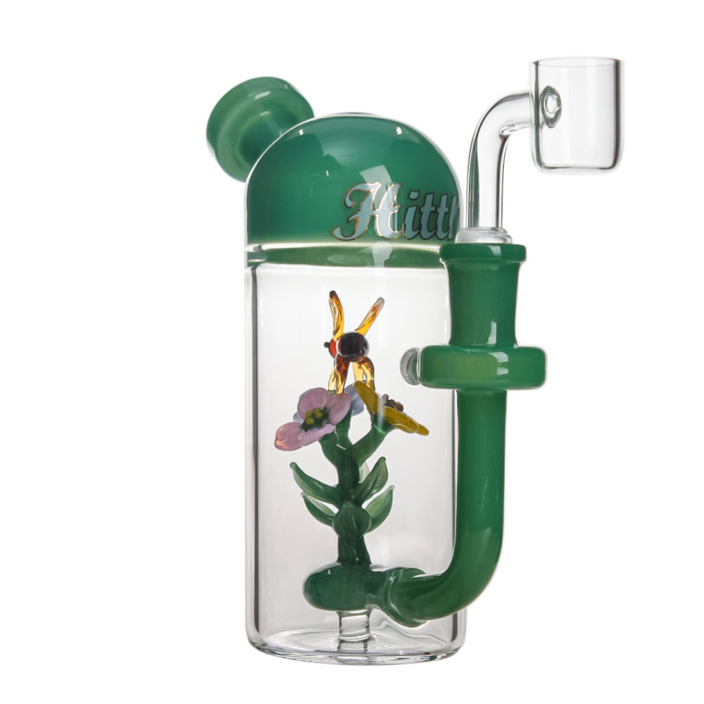 Hittn 6.3'' Portable Dab Rig with Flower Honeybee Perc