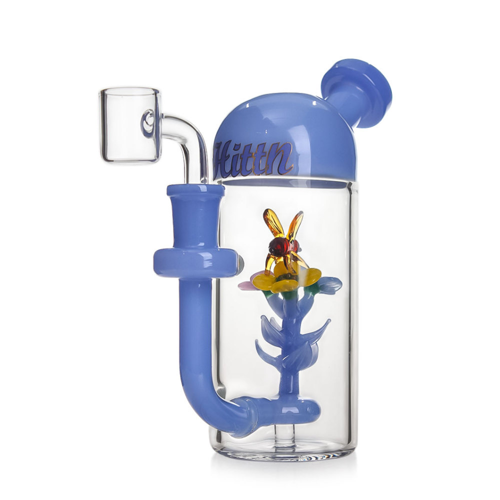 Hittn 6.3'' Portable Dab Rig with Flower Honeybee Perc
