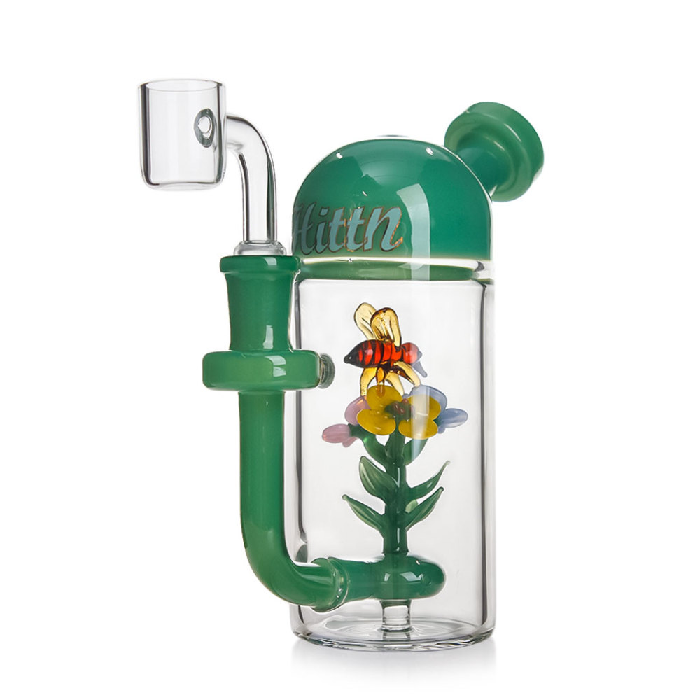 Hittn 6.3'' Portable Dab Rig with Flower Honeybee Perc