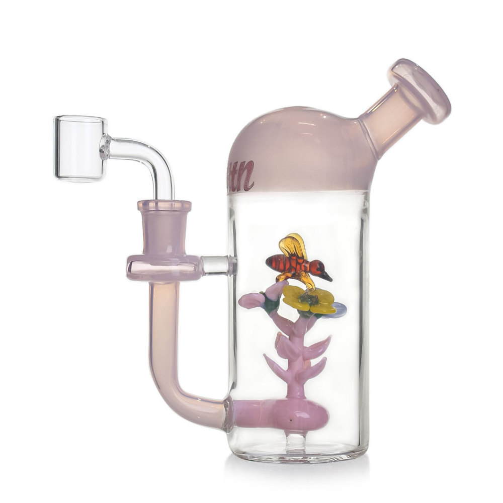 Hittn 6.3'' Portable Dab Rig with Flower Honeybee Perc