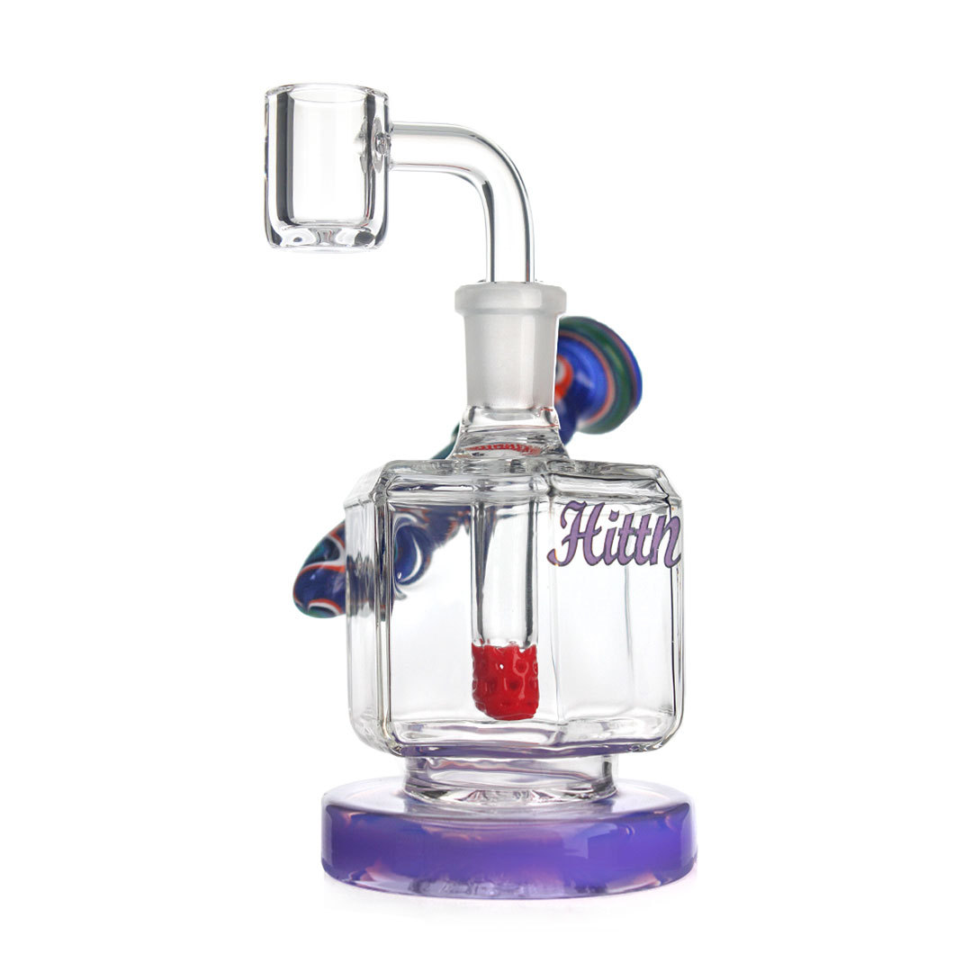 Hittn Mini American Color Glass Dab Rig 4.7''