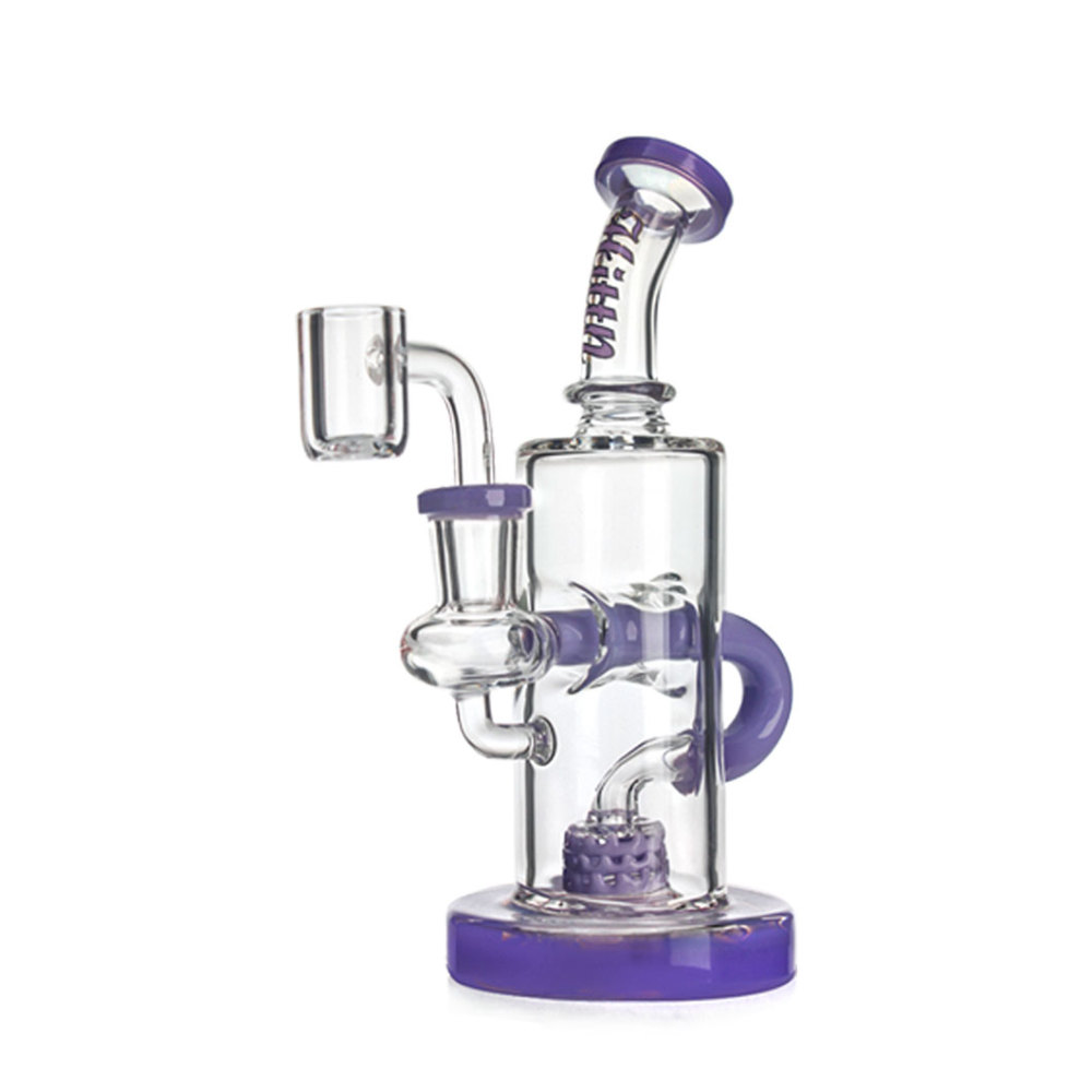 Hittn Showerhead Perc Recycler Dab Rig 7''