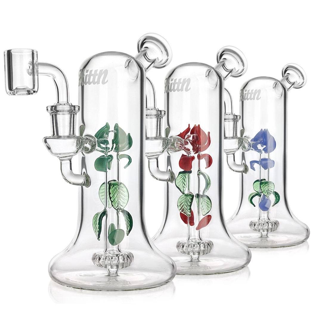 Hittn Showerhead Pec Glass Dab Rig 7.5''