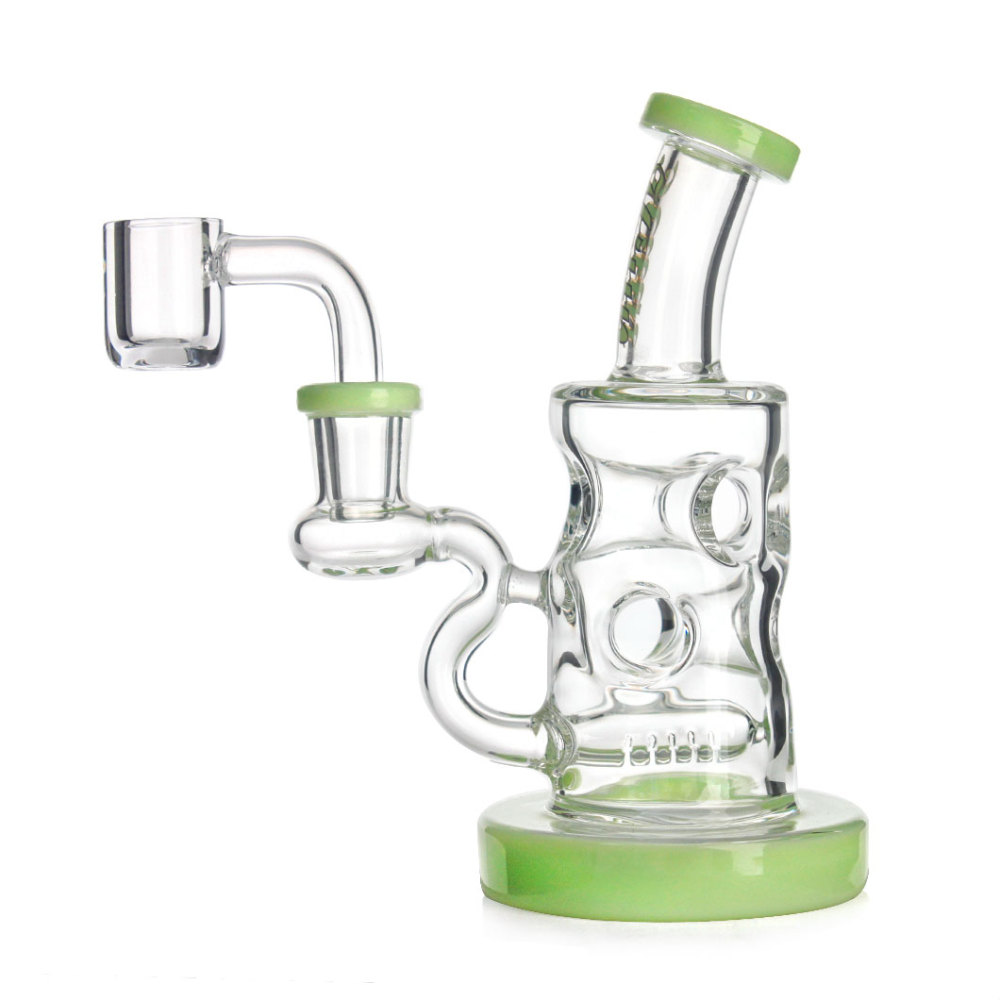 Hittn 5.8'' Glass Dab Rig Pink Green Purple
