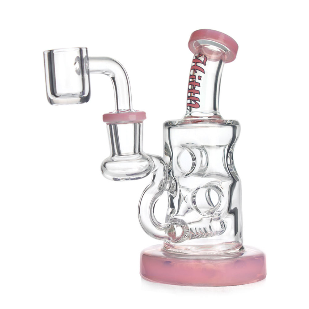 Hittn 5.8'' Glass Dab Rig Pink Green Purple
