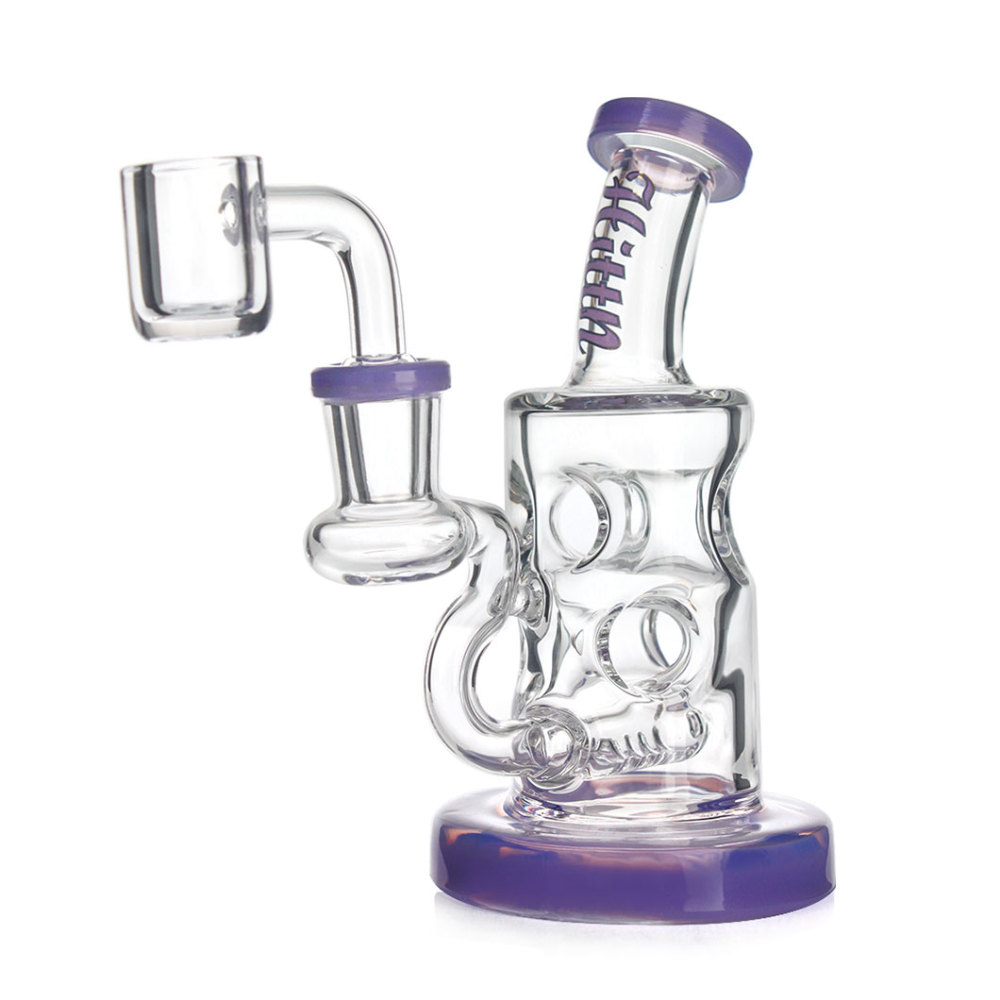 Hittn 5.8'' Glass Dab Rig Pink Green Purple