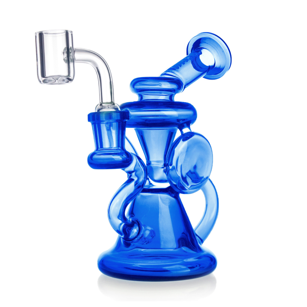 Hittn Color Glass Recycler Dab Rig 5.5''