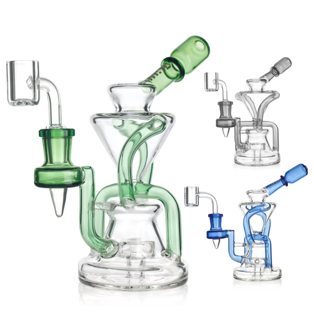 Hittn 7'' Recycler Rig with 14mm Quartz Baner