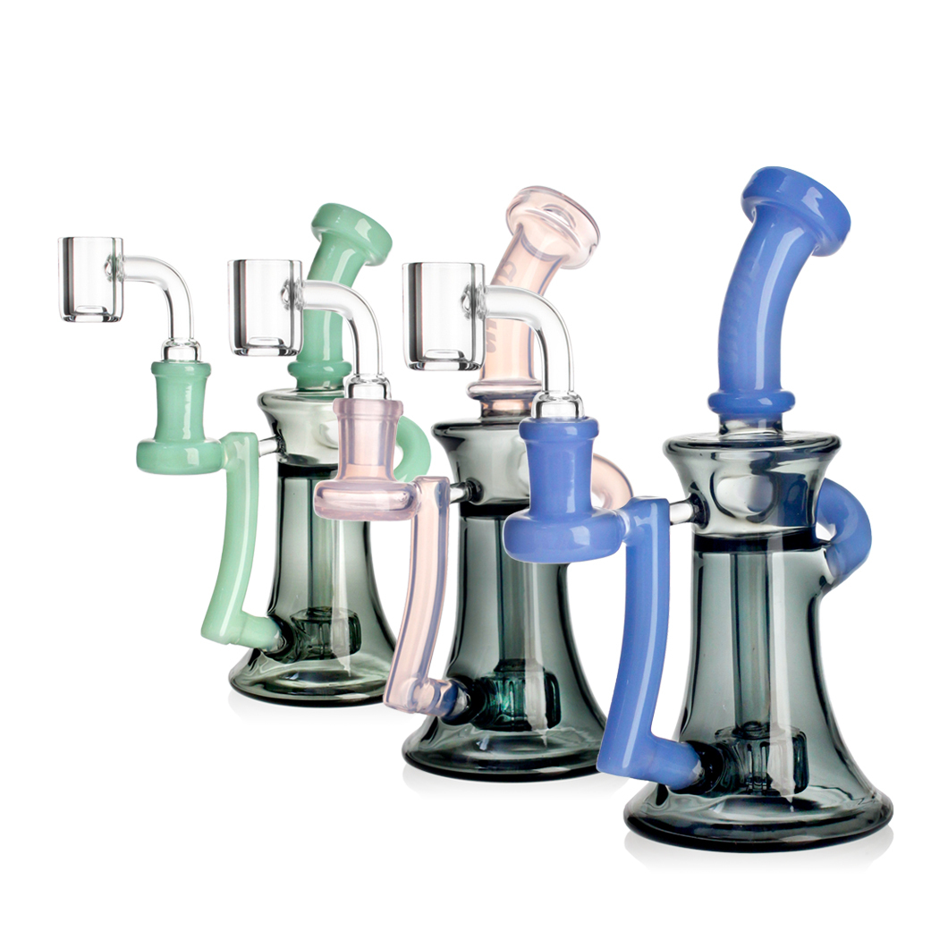 Hittn Showerhead Perc Recycler Bong 7.2''
