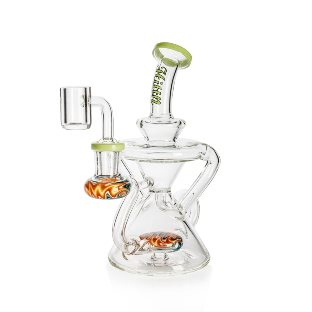 Hittn Recycler Bong with American Color 6.7''