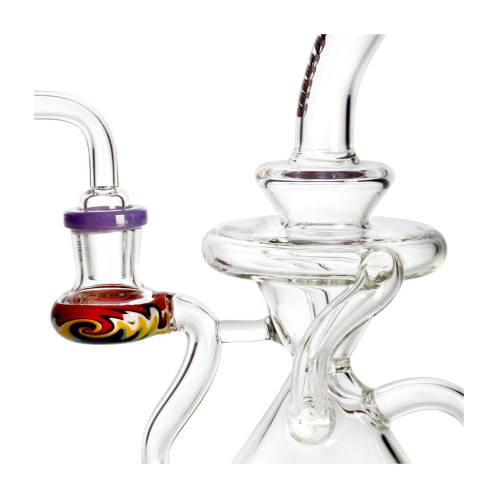 Hittn Recycler Bong with American Color 6.7''