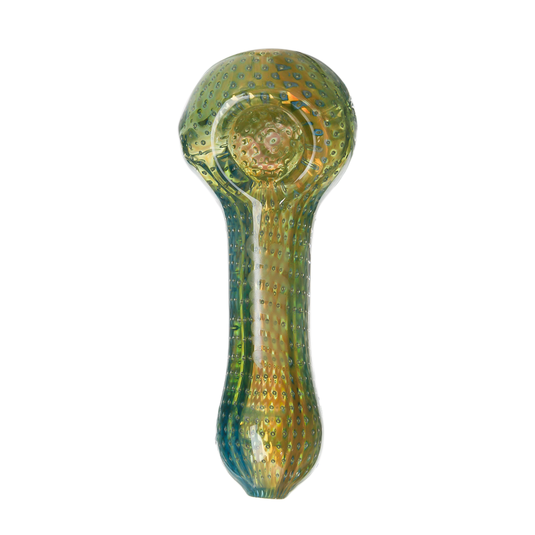 Hittn Silver Fumed Bubble Trap Spoon Pipe 4.1''