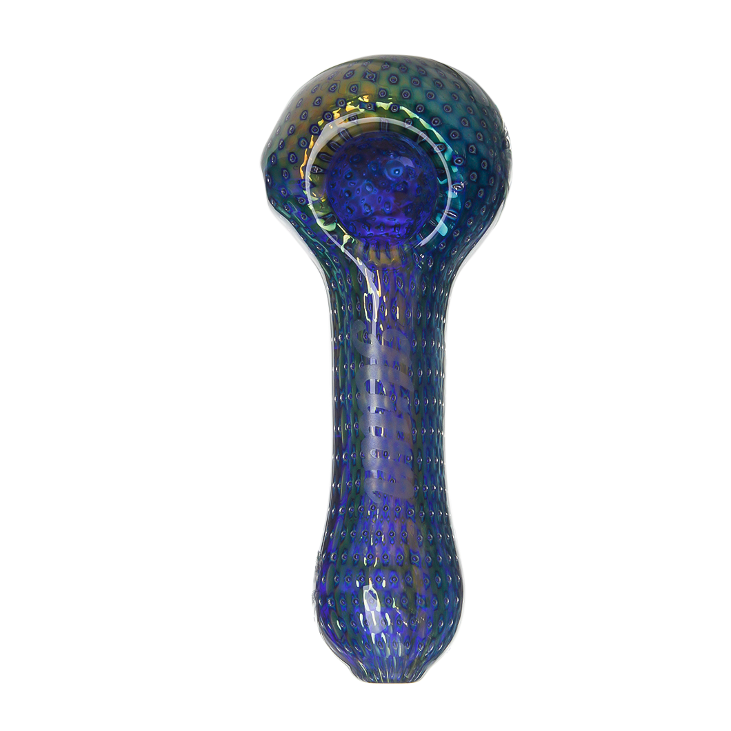 Hittn Silver Fumed Bubble Trap Spoon Pipe 4.1''