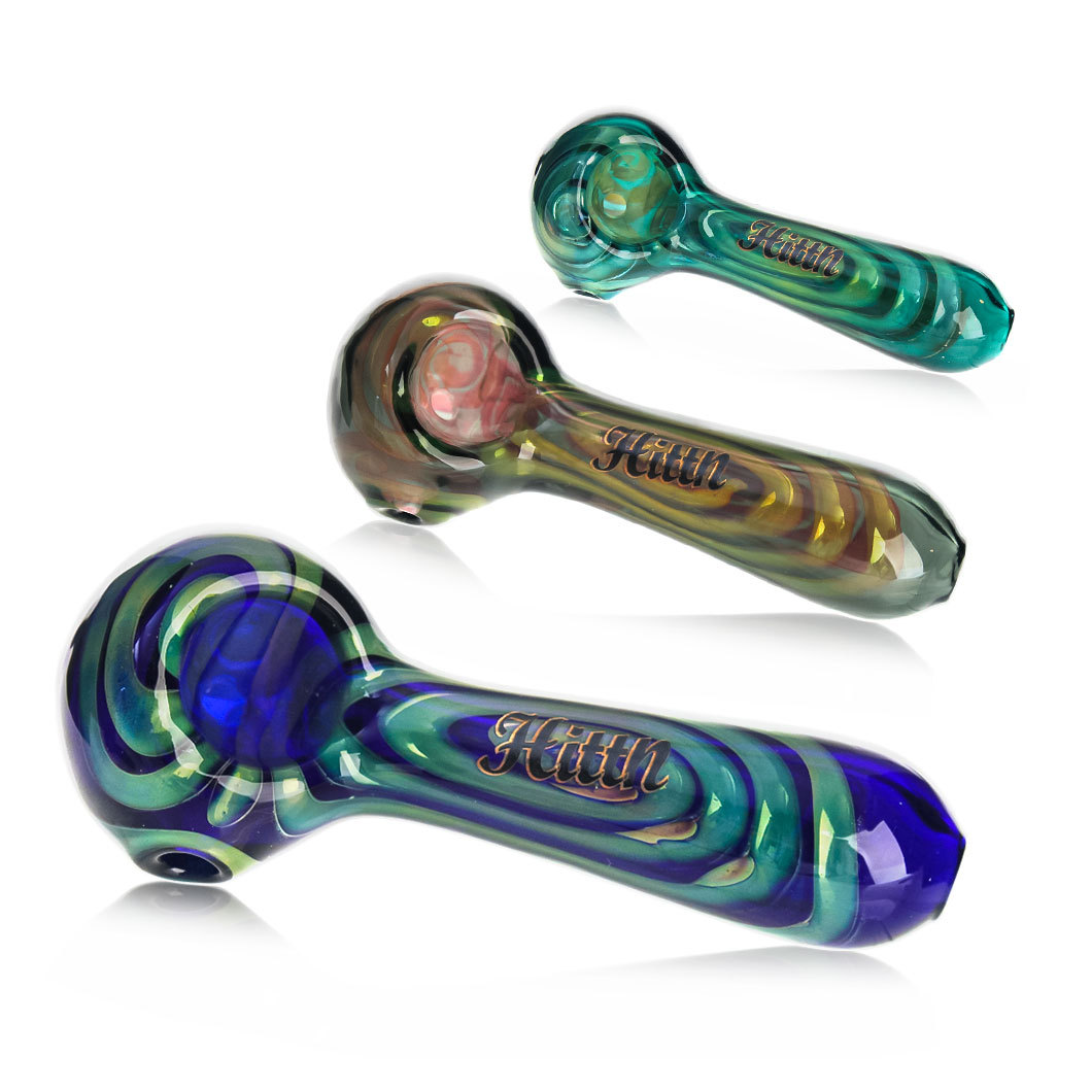 Hittn Silver Fumed Spoon Hand Pipe 4''