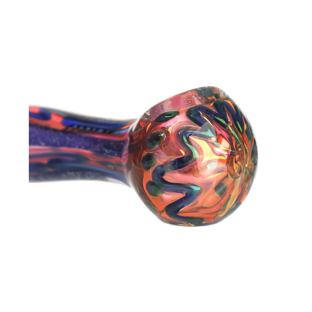Hittn Silver Fumed Glass Spoon Pipe 4''