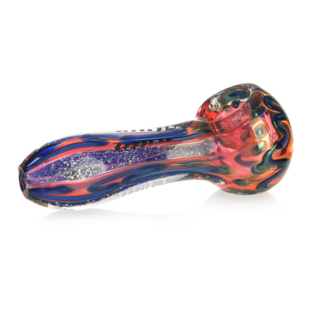 Hittn Silver Fumed Glass Spoon Pipe 4''