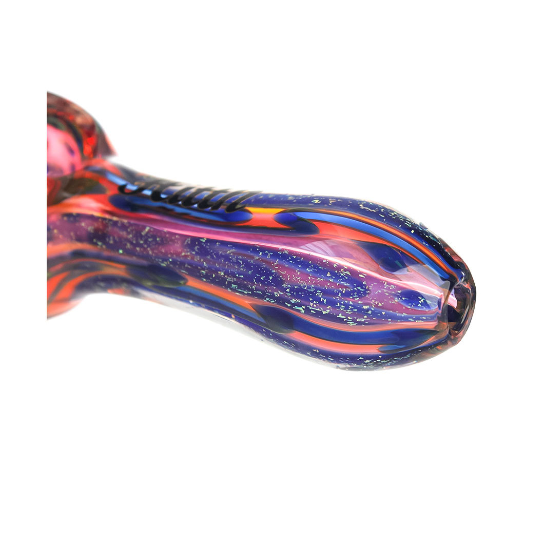 Hittn Silver Fumed Glass Spoon Pipe 4''