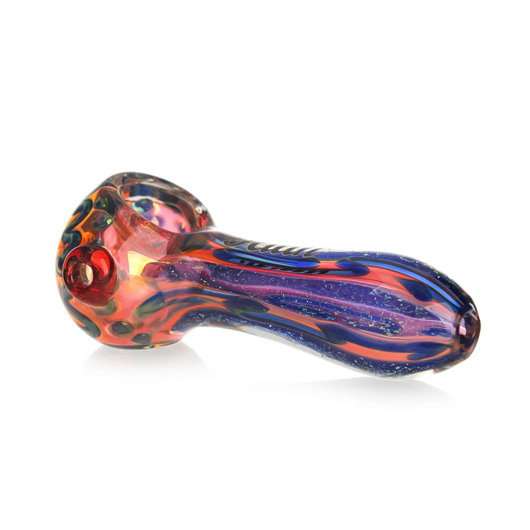 Hittn Silver Fumed Glass Spoon Pipe 4''