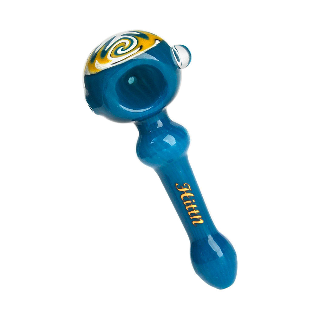 Hittn Wig Wag American Color Glass Spoon Pipe 4.7''