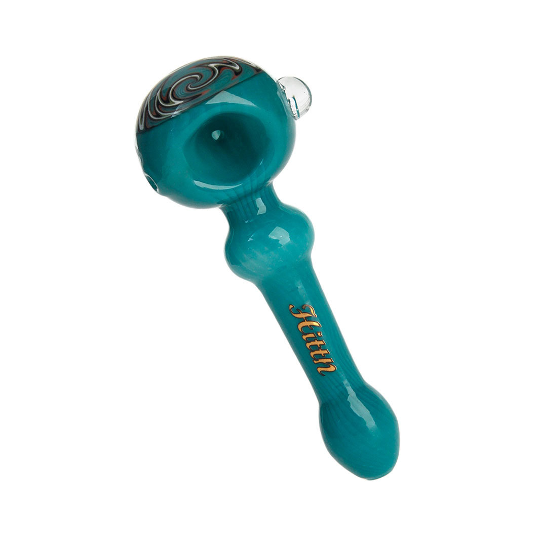 Hittn Wig Wag American Color Glass Spoon Pipe 4.7''