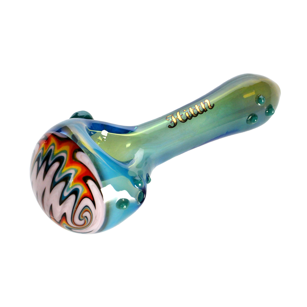 Hittn Wig Wag Silver Fumed Hand Pipe 4.1''