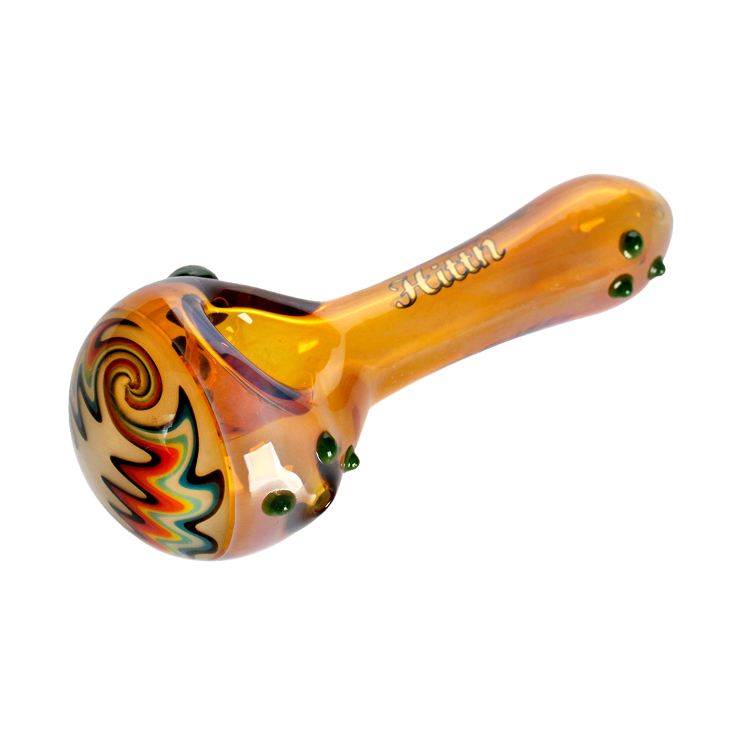 Hittn Wig Wag Silver Fumed Hand Pipe 4.1''